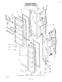 05 - Door , Lit / Optional parts for Whirlpool Refrigerator EHD192VKWR0 from AppliancePartsPros.com