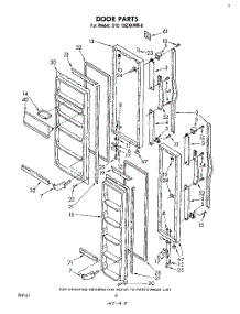 05 - Door , Lit / Optional parts for Whirlpool Refrigerator EHD192XKWR0 from AppliancePartsPros.com