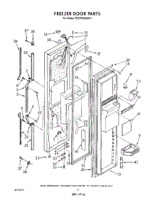 08 - Freezer Door parts for Whirlpool Refrigerator ED27RQXWW11 from AppliancePartsPros.com