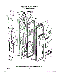 08 - Freezer Door parts for Whirlpool Refrigerator ED27RQXXW00 from AppliancePartsPros.com
