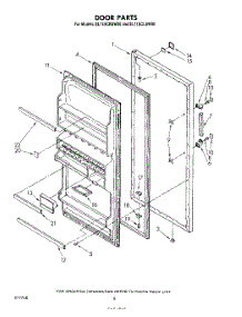 04 - Door parts for Whirlpool Refrigerator EL11SCLSW00 from AppliancePartsPros.com