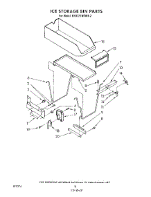 10 - Ice Storage Bin parts for Whirlpool Refrigerator EHD221MTWR2 from AppliancePartsPros.com