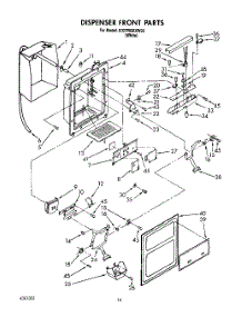 09 - Dispenser Front parts for Whirlpool Refrigerator ED27RQXXW02 from AppliancePartsPros.com