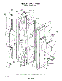 08 - Freezer Door parts for Whirlpool Refrigerator ED27RQXWW00 from AppliancePartsPros.com