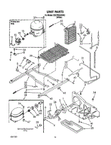 10 - Unit parts for Whirlpool Refrigerator ED27RQXXW02 from AppliancePartsPros.com