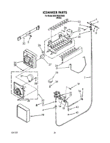 13 - Ice Maker, Lit / Optional parts for Whirlpool Refrigerator ED27RQXXW02 from AppliancePartsPros.com