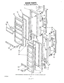 05 - Door parts for Whirlpool Refrigerator EHD191ZKWR0 from AppliancePartsPros.com
