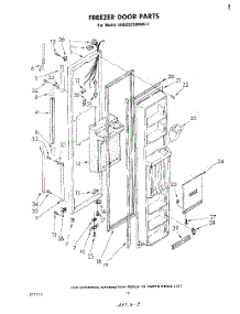 07 - Freezer Door parts for Whirlpool Refrigerator EHD252SMWR2 from AppliancePartsPros.com