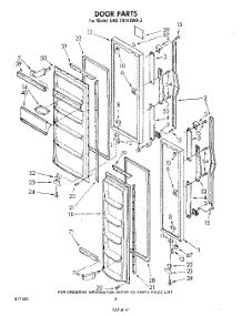 05 - Door , Lit / Optional parts for Whirlpool Refrigerator EHD191VKWR3 from AppliancePartsPros.com