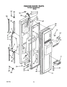 08 - Freezer Door parts for Whirlpool Refrigerator ED27RQXXW01 from AppliancePartsPros.com