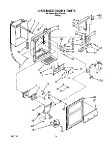 09 - Dispenser Front parts for Whirlpool Refrigerator ED27RQXXW01 from AppliancePartsPros.com