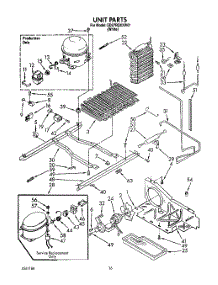 10 - Unit parts for Whirlpool Refrigerator ED27RQXXW01 from AppliancePartsPros.com