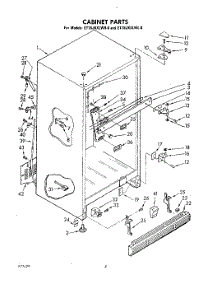03 - Cabinet parts for Whirlpool Refrigerator ET16JKXLWL0 from AppliancePartsPros.com
