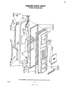 07 - Freezer Door parts for Whirlpool Refrigerator ED25SM1LWR0 from AppliancePartsPros.com