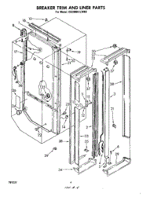 03 - Breaker Trim And Liner parts for Whirlpool Refrigerator ED26MK1LWR0 from AppliancePartsPros.com
