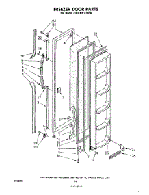 08 - Freezer Door parts for Whirlpool Refrigerator ED26MK1LWR0 from AppliancePartsPros.com