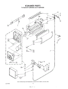 09 - Ice Maker , Lit / Optional parts for Whirlpool Refrigerator ET14JMYWW00 from AppliancePartsPros.com