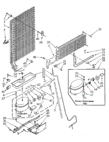Unit parts for Whirlpool Refrigerator ET14JKXSF02 from AppliancePartsPros.com