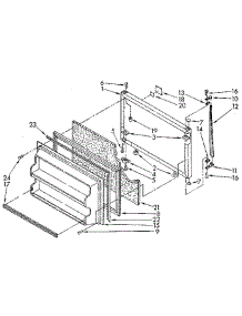 Freezer Door parts for Whirlpool Refrigerator ET14JKXSF04 from AppliancePartsPros.com