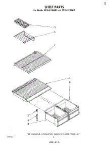 05 - Shelf parts for Whirlpool Refrigerator ET16JK1MWR2 from AppliancePartsPros.com
