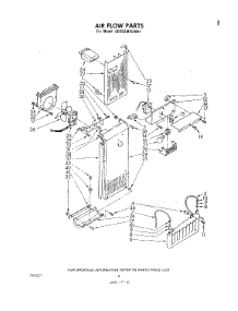 04 - Airflow parts for Whirlpool Refrigerator ED25SMXLWR1 from AppliancePartsPros.com