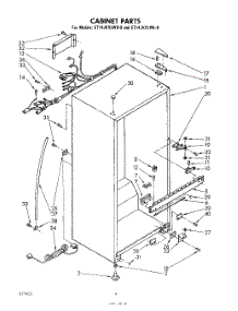 03 - Cabinet parts for Whirlpool Refrigerator ET14JKXLWR0 from AppliancePartsPros.com