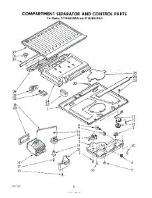 05 - Compartment Separator And Control parts for Whirlpool Refrigerator ET14JKXLWR0 from AppliancePartsPros.com