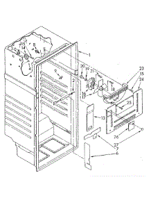 Liner parts for Whirlpool Refrigerator ET14JKYSG02 from AppliancePartsPros.com