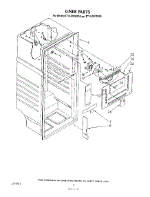 03 - Liner parts for Whirlpool Refrigerator ET14JMYSN05 from AppliancePartsPros.com