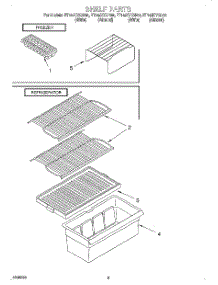05 - Shelf parts for Whirlpool Refrigerator ET14JKXGW00 from AppliancePartsPros.com