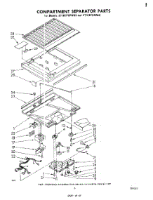 04 - Compartment Separator parts for Whirlpool Refrigerator ET16EPXPWR0 from AppliancePartsPros.com