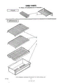 07 - Shelf parts for Whirlpool Refrigerator ET14JKXLWR0 from AppliancePartsPros.com