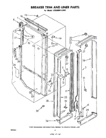 03 - Breaker Trim And Liner parts for Whirlpool Refrigerator ED26MK1LWR1 from AppliancePartsPros.com