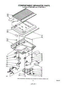 04 - Compartment Separator parts for Whirlpool Refrigerator ET16EP1PWR0 from AppliancePartsPros.com