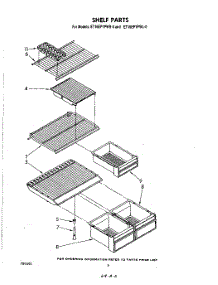 05 - Shelf parts for Whirlpool Refrigerator ET16EP1PWR0 from AppliancePartsPros.com