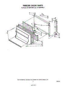 06 - Freezer Door parts for Whirlpool Refrigerator ET16EP1PWR0 from AppliancePartsPros.com