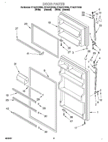 02 - Door parts for Whirlpool Refrigerator ET16JKXDW00 from AppliancePartsPros.com