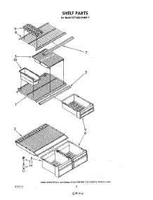 05 - Shelf parts for Whirlpool Refrigerator ET16EK1PWR1 from AppliancePartsPros.com