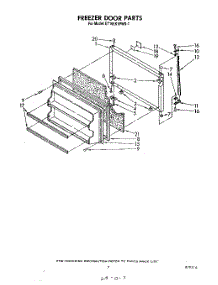 06 - Freezer Door parts for Whirlpool Refrigerator ET16EK1PWR1 from AppliancePartsPros.com