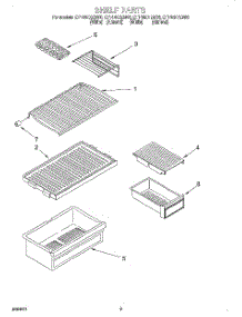 06 - Shelf parts for Whirlpool Refrigerator ET14NKXEN00 from AppliancePartsPros.com