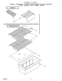 05 - Shelf parts for Whirlpool Refrigerator ET14JKXDW10 from AppliancePartsPros.com
