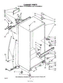 03 - Cabinet parts for Whirlpool Refrigerator ET14JKXMWR4 from AppliancePartsPros.com