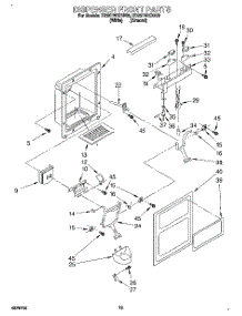 08 - Dispenser Front parts for Whirlpool Refrigerator ED25TWXDW00 from AppliancePartsPros.com
