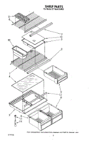 05 - Shelf parts for Whirlpool Refrigerator ET16AKXSW02 from AppliancePartsPros.com