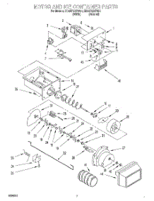 05 - Motor And Ice Container parts for Whirlpool Refrigerator ED25TQXFN01 from AppliancePartsPros.com