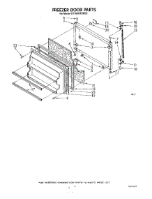 06 - Freezer Door parts for Whirlpool Refrigerator ET16AKXSW02 from AppliancePartsPros.com