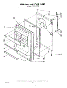 08 - Refrigerator Door, Lit / Optional parts for Whirlpool Refrigerator ET16AKXSW02 from AppliancePartsPros.com