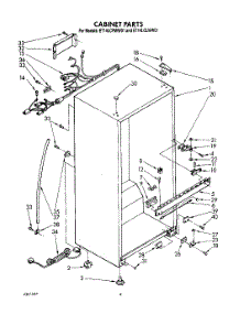 02 - Cabinet parts for Whirlpool Refrigerator ET14LCRWW01 from AppliancePartsPros.com