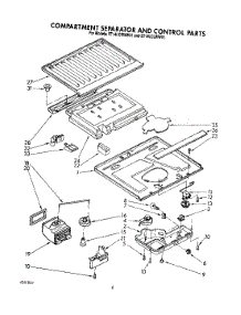 04 - Compartment Separator & Control parts for Whirlpool Refrigerator ET14LCRWW01 from AppliancePartsPros.com