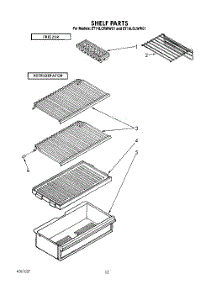 06 - Shelf parts for Whirlpool Refrigerator ET14LCRWW01 from AppliancePartsPros.com